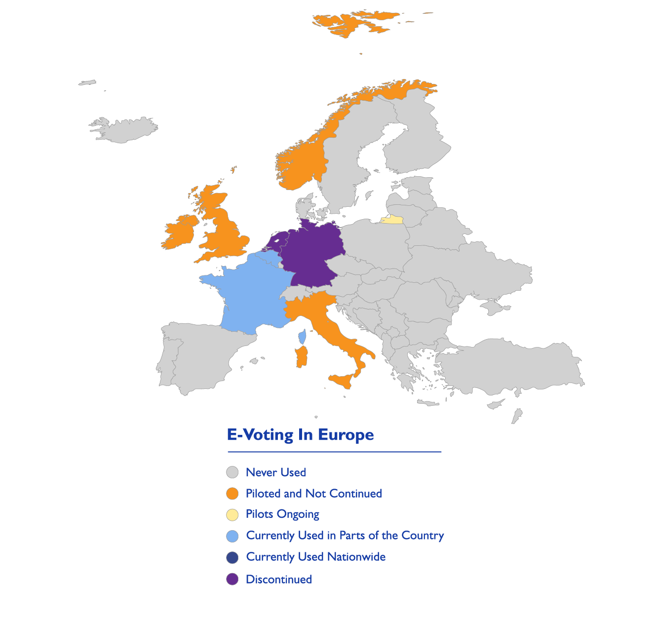 Europe E-Voting Map
