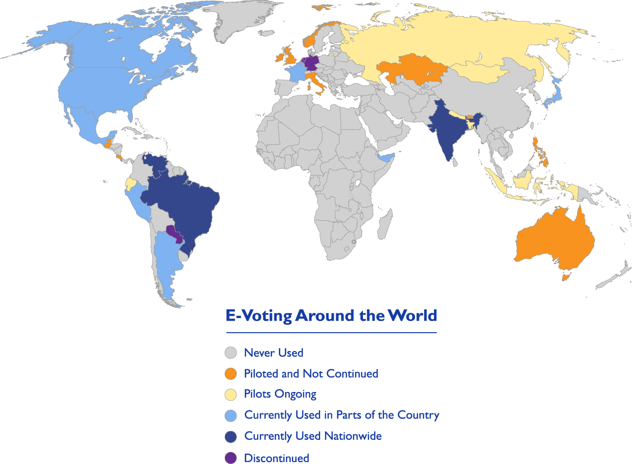 World E-Voting Map