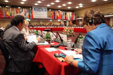 At the OSCE meeting