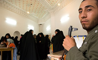 Iranians cast ballots during the June 12 election