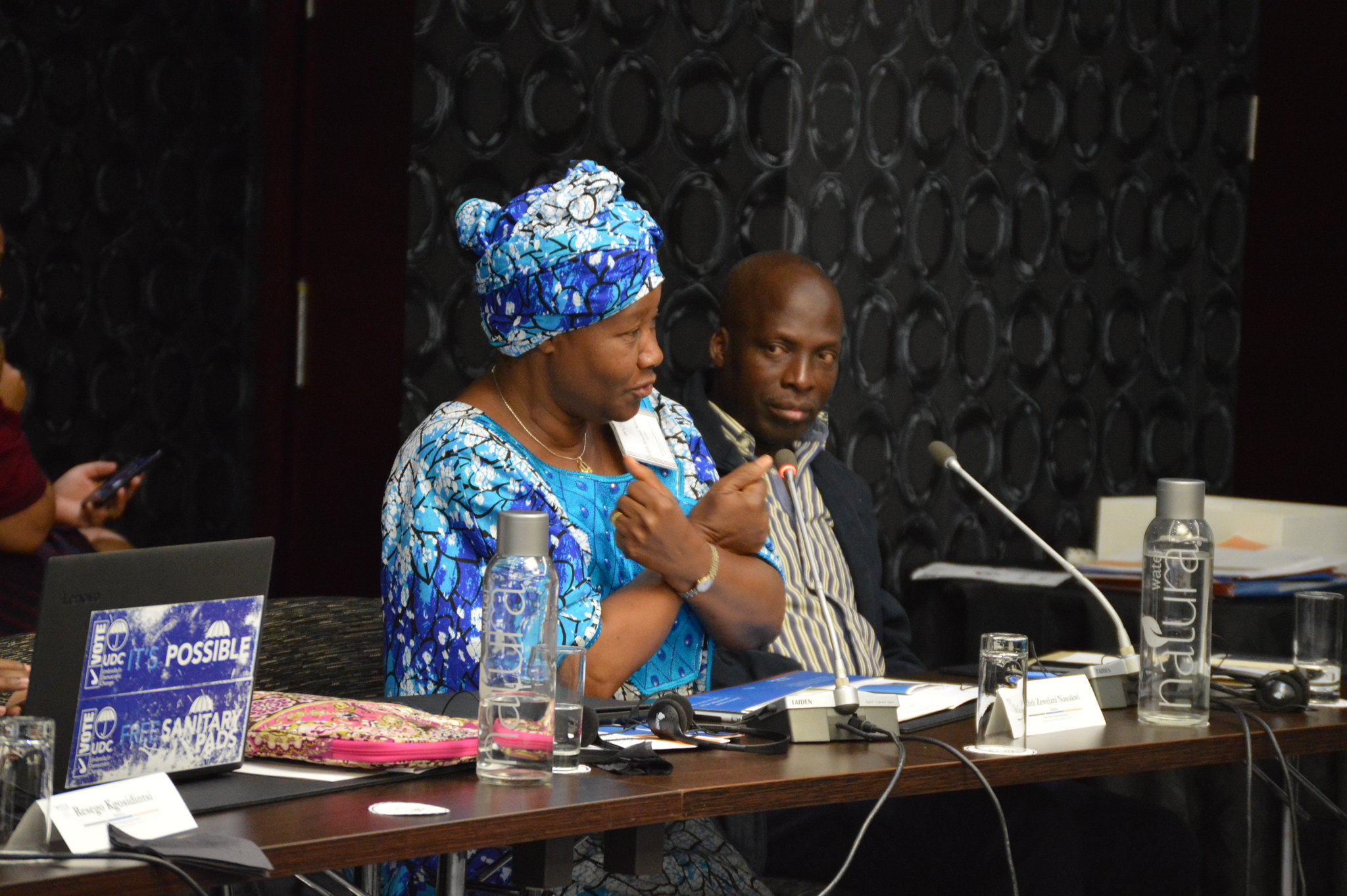 Edith Zewelani Nawakwi, senior party leader from Zambia, shared her experience as a female party leader in her country