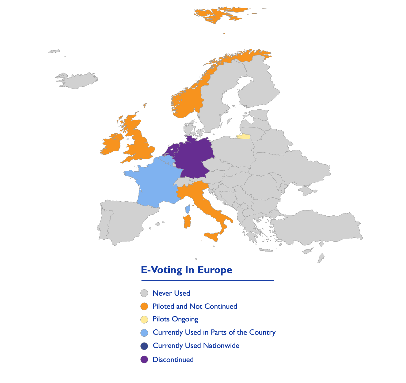 Europe E-Voting Map