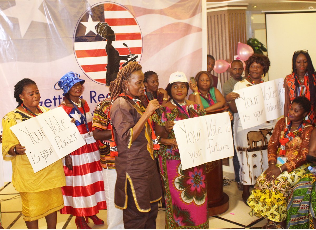Liberian women articulate the importance of voting to their peers