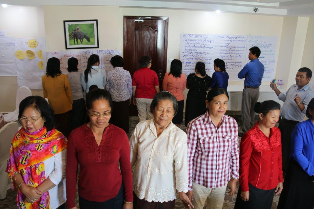 Master trainers participate in an exercise at SILAKA's third TOT, held February 7th-12th in Phnom Penh