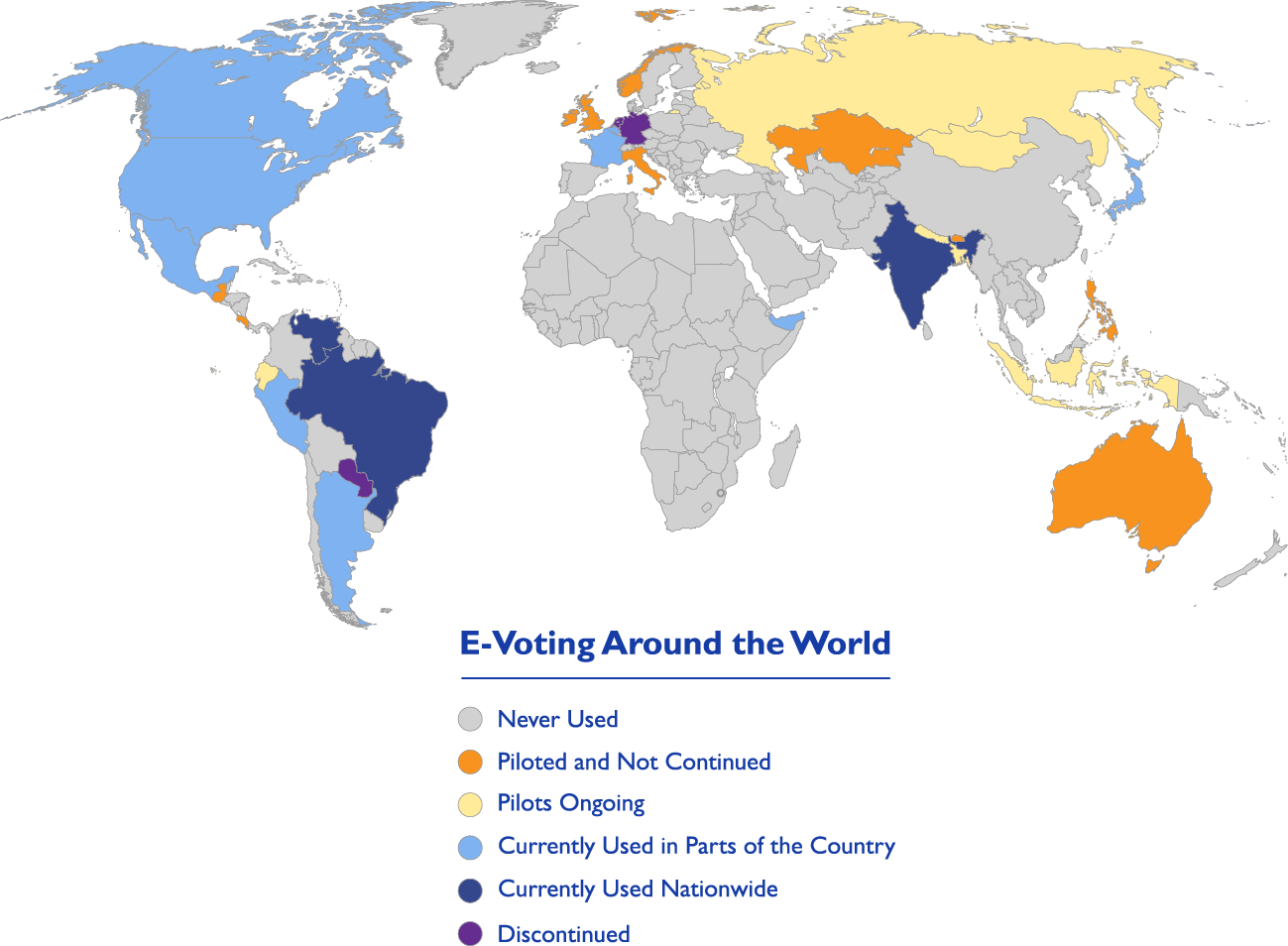 World E-Voting Map