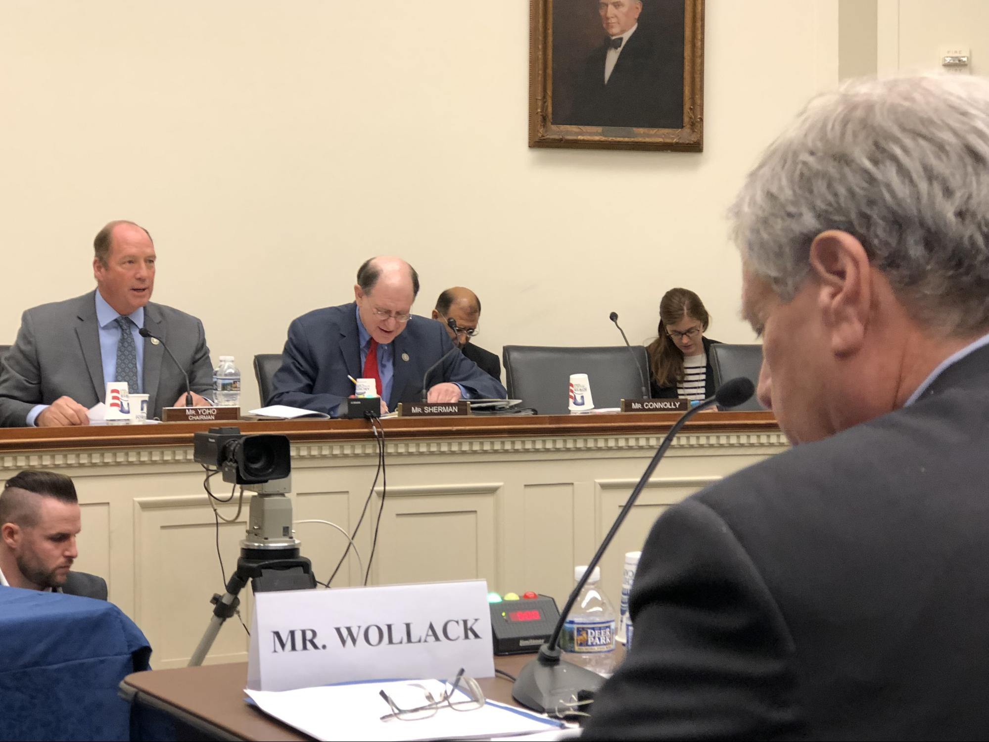 Chairman Ted Yoho and Ranking Member Brad Sherman question the witnesses on next steps to pressure the Cambodian government to reverse course.