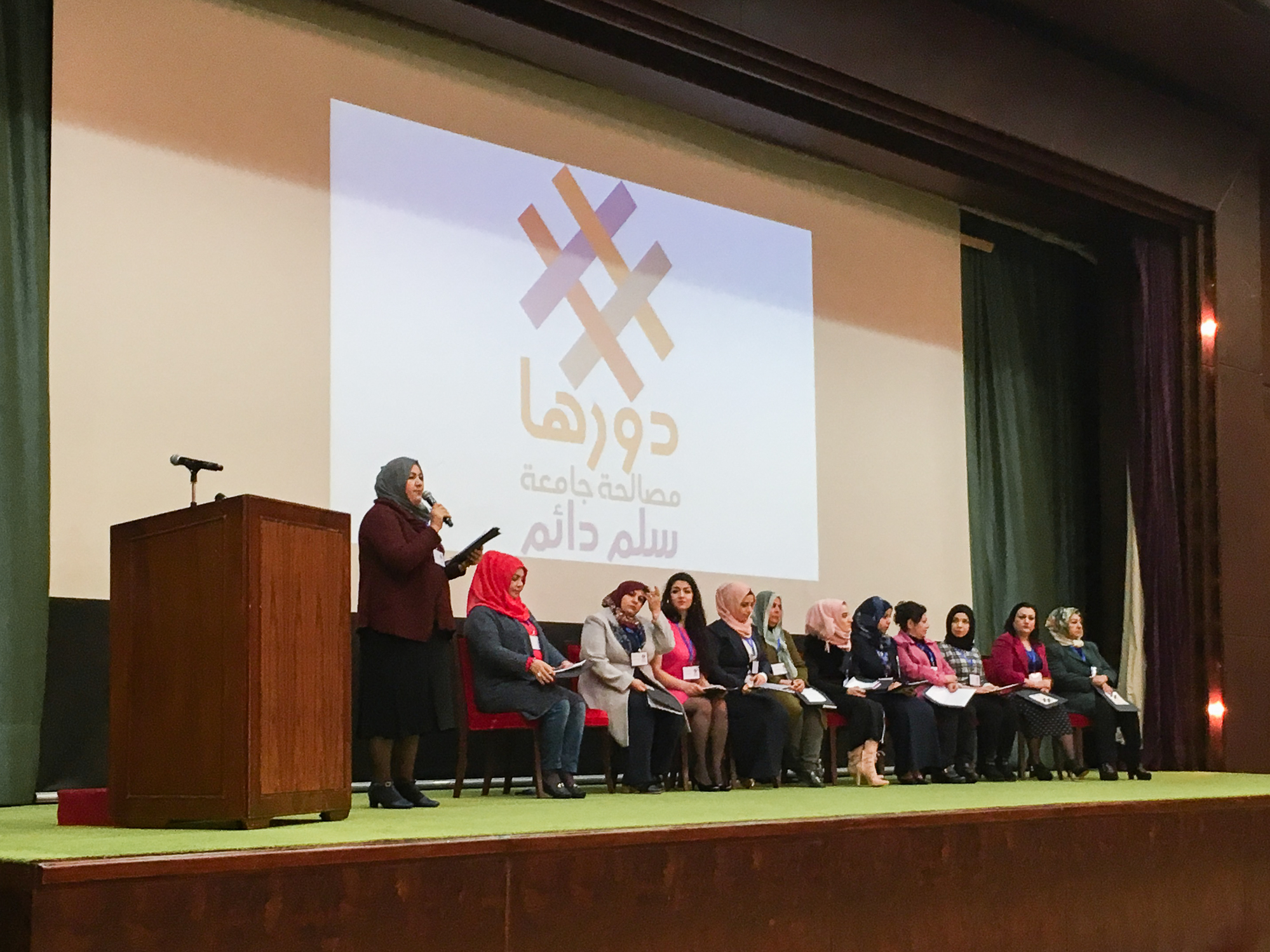 At the Women in Peacebuilding Symposium on December 5, women peace advocates share their ideas with over 200 decision makers from the government, civil society, and international organizations.