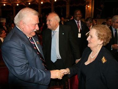 Walesa and Albright