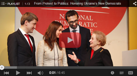 New Ukrainian Leaders Honored at NDI Democracy Dinner