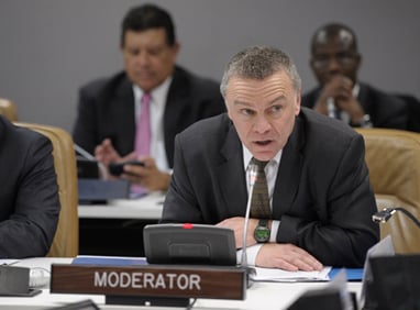 Craig Jenness speaks at UN