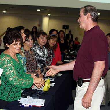Vicente Fox meets women participants