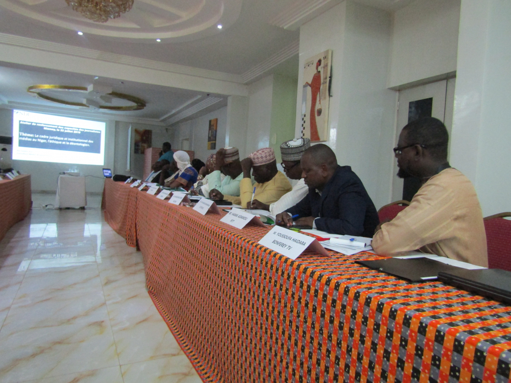 Participants at the workshop on media in Niger 