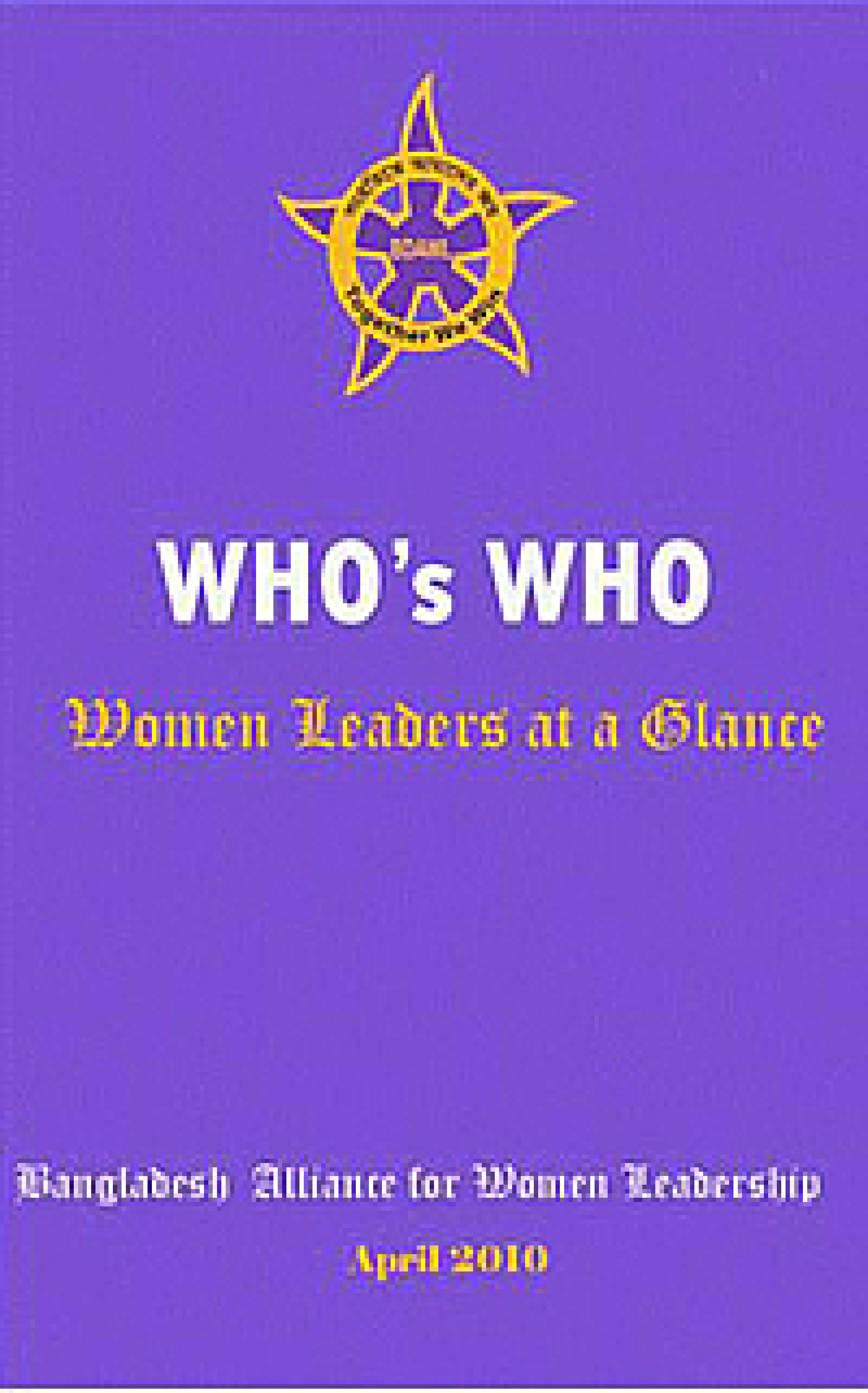 "Who's Who" of Women Leaders in Bangladesh an Inspiration for All Women