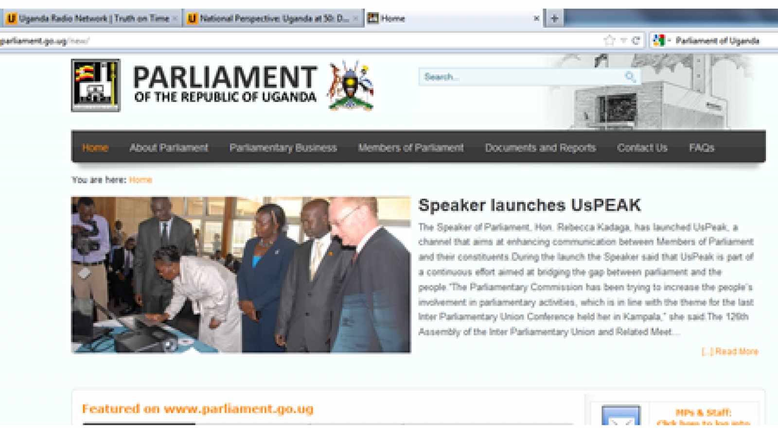 “UsPeak” Puts Ugandans In Touch With Their Representatives