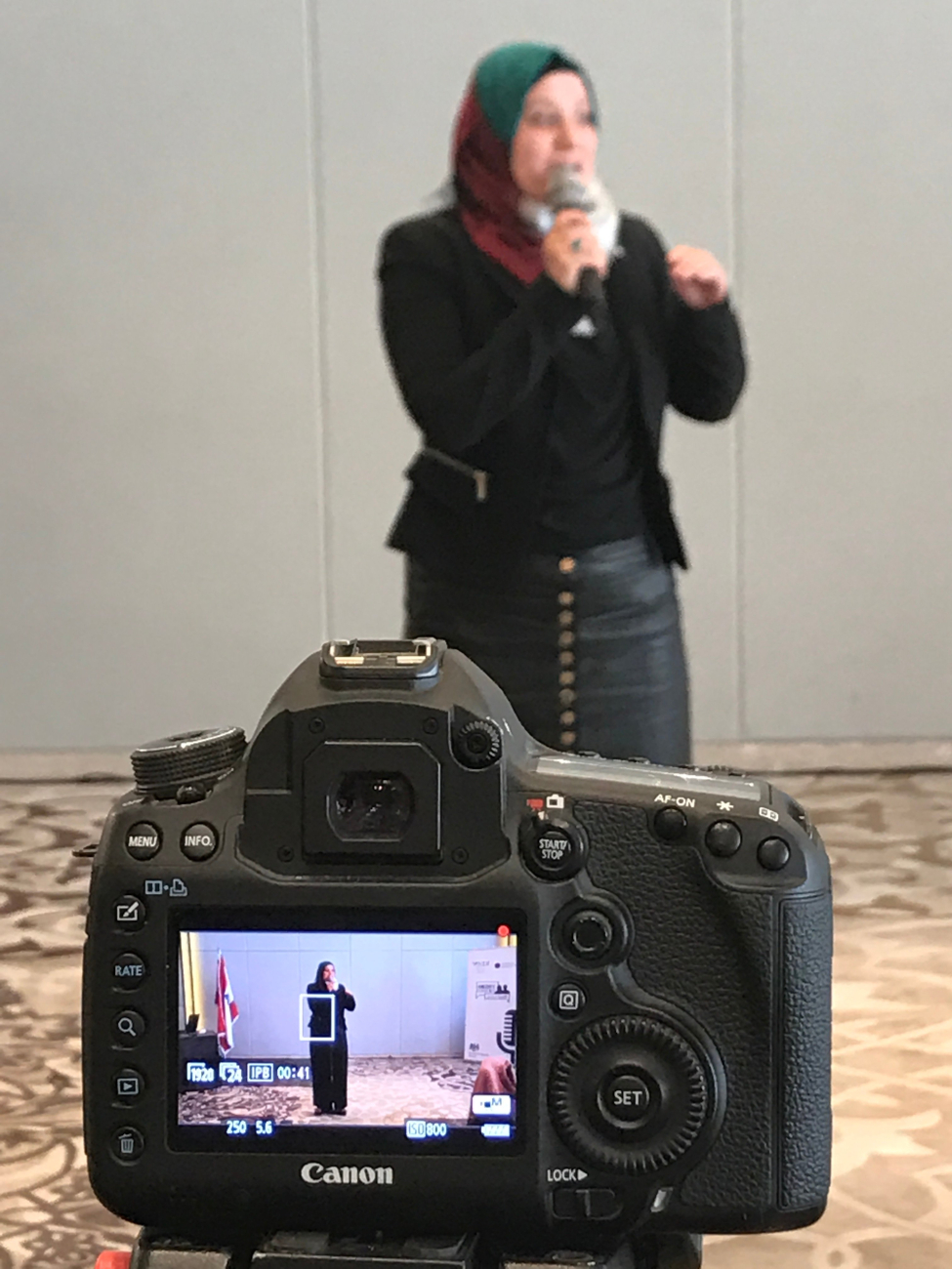 Prospective candidate shares her motivation to run, as part of a public speaking exercise.
