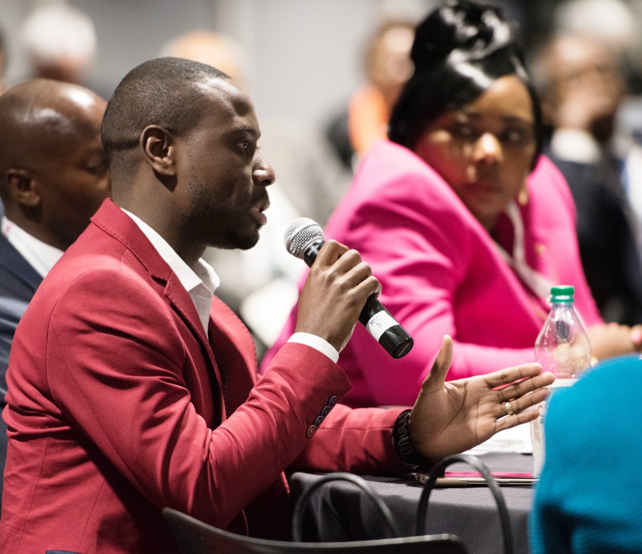 A participant comments at the CPD-NDI Debate Visits and International Debate Symposium at the University of Nevada, Las Vegas in October 2016.