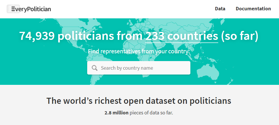 GLOW 2017 dataset on politicians