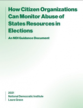 How Citizen Organizations Can Monitor Abuse of States Resources in Elections