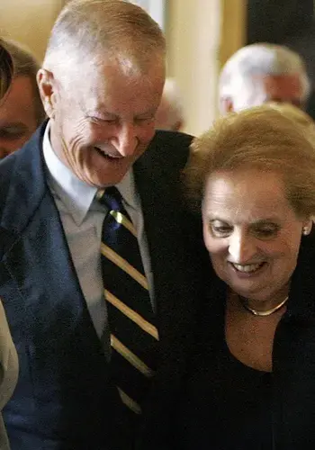 Madeleine Albright and Zbigniew Brzezinski