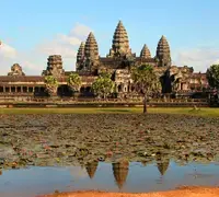 Angkor Wat, the front side of the main complex, photographed in the late afternoon Credit: Bjørn Christian Tørrissen