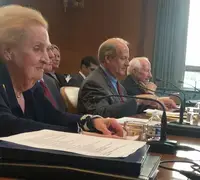 Madeleine K. Albright testifies before Senate hearing on democracy assistance