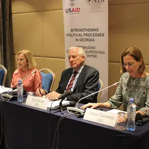 NDI Press Conference in Georgia 