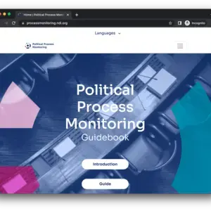 Screenshot of Political Process Monitoring Guide website