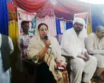 Shahida Malka Ahmed speaks at a campaign event