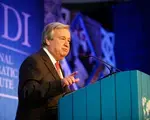 Antonio Guterres receives NDI&#039;s 2015 W. Averell Harriman Democracy Award.
