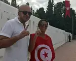 Tunisian voters display inked fingers indicating they&#039;ve voted in the September 15, 2019, presidential election.