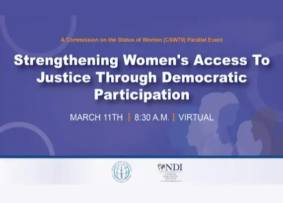 International Women’s Day: Strengthening Women’s Access to Justice through Democratic Participation