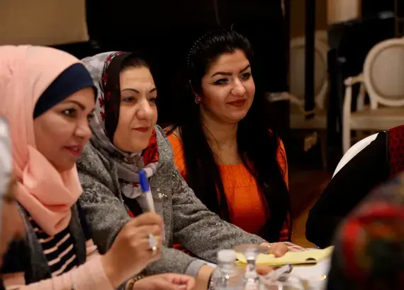 Iraqi women from newly liberated province