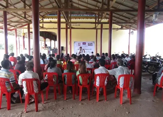 ADHOC voter sensitization training on October 29, 2016, in Prek Svay village, Tmor Don Pov Commune, Tmor Bang District, Koh Kong