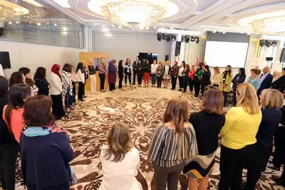 Women from throughout Lebanon gather to consider strategies to get on lists in advance of parliamentary elections at NDI&#039;s Candidate Academy.