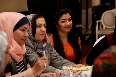 Iraqi women from newly liberated province