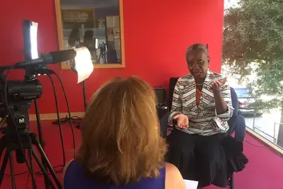 NDI’s Sandra Pepera, director for gender, women and democracy, speaks with Cari Stein, executive producer of PBS’s To The Contrary, about the #NotTheCost campaign and the prevalence of violence against women in politics.