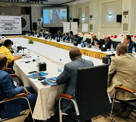NDI convened 24 representatives from different political parties and movements in Aden, Yemen for the first time since the 2014 Houthi coup