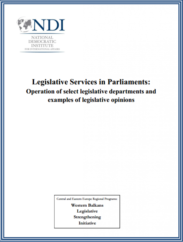 2017 Legislative Services Study Cover