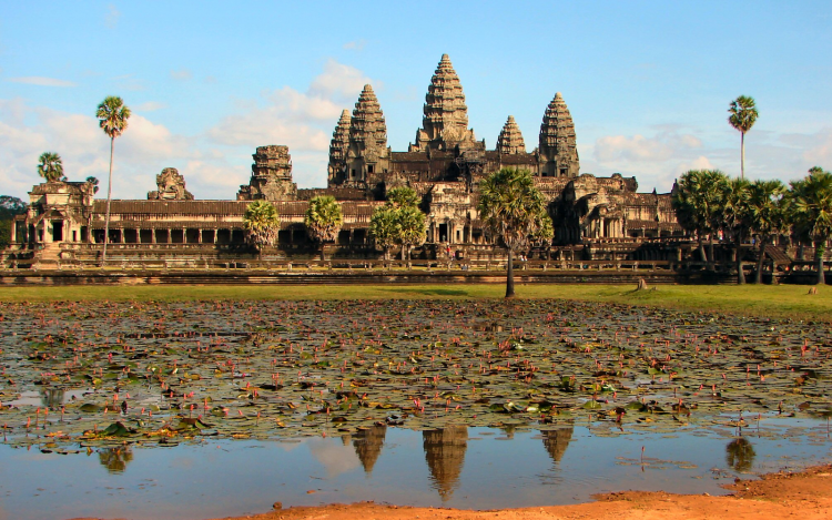 Angkor Wat, the front side of the main complex, photographed in the late afternoon Credit: Bjørn Christian Tørrissen