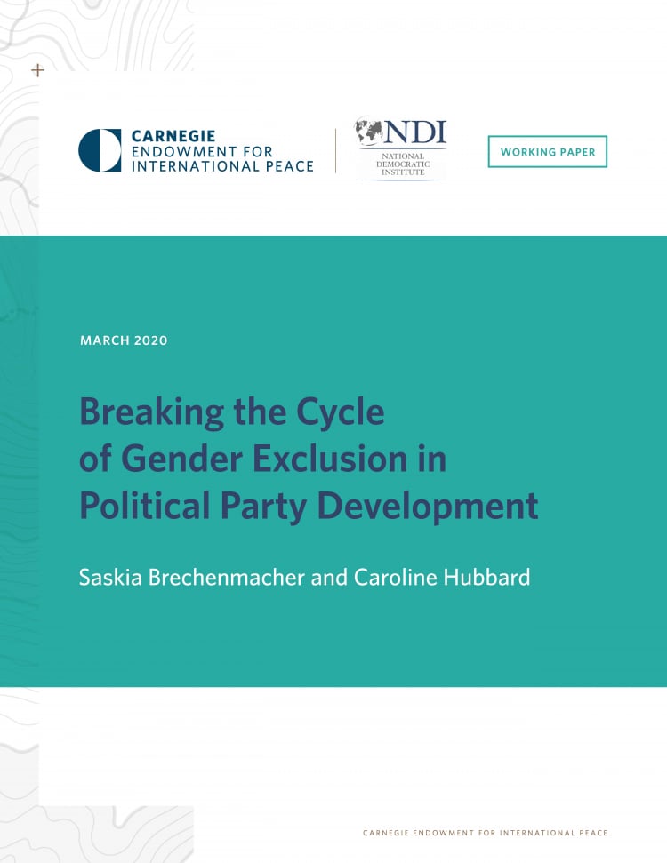 Breaking the Cycle of Gender Exclusion in Politcal Party Development report cover