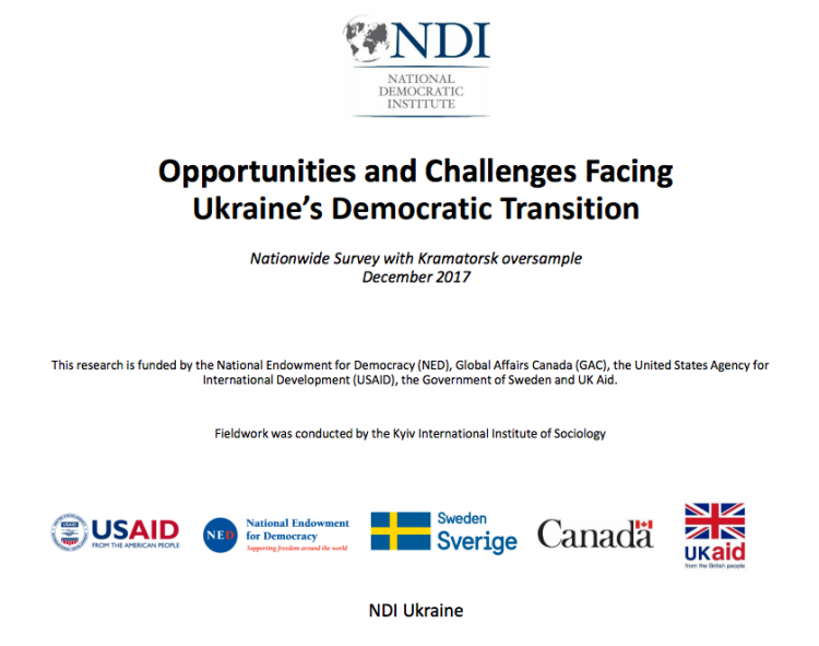 NDI Ukraine Public Opinion Research 2017